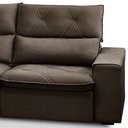 Ver imagem 7 de Sofá 3 Lugares Retrátil Reclinável Chaise Esquerdo 258cm Bergen F04 Veludo Marrom Escuro - Lyam Deco