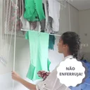 Ver imagem 7 de Varal De Parede Individual 180cm x 06 Varetas - Em Alumínio Branco