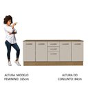 Ver imagem 6 de Kit com 2 Balcões Multiuso 4 Portas 3 Gavetas Agata Madesa