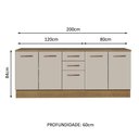 Ver imagem 4 de Kit com 2 Balcões Multiuso 4 Portas 3 Gavetas Agata Madesa