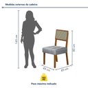 Ver imagem 3 de Conjunto Sala de Jantar Mesa 180cm com 8 Cadeiras Liz Marrom/Cinamomo/Off White/Linho Prata