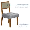 Ver imagem 6 de Conjunto Sala de Jantar Mesa 180cm com 8 Cadeiras Liz Marrom/Cinamomo/Off White/Linho Prata