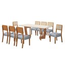 Ver imagem 2 de Conjunto Sala de Jantar Mesa 180cm com 8 Cadeiras Liz