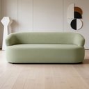 Ver imagem 5 de Sofá 3 Lugares Orgânico Sala de Estar Living 170cm Carmen F04 Bouclê Verde Oliva - Lyam Decor