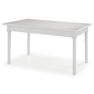 Mesa Retangular 6 Lugares em Madeira Maciça Mv Outlet Branco