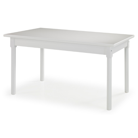 Mesa Retangular 6 Lugares em Madeira Maciça Mv Outlet Branco