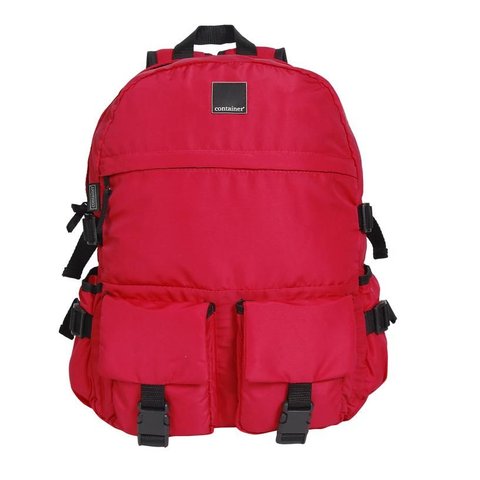Mochila de Costas Casual C/ 2 Bolsos - Container Colors:vermelha