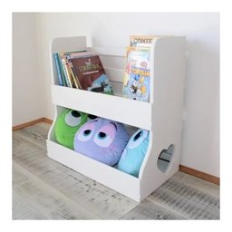 Organizador de Brinquedos e Livros Infantis Alves 100% Mdf (infantil Brinquedoteca Crianças) Woodcor - 1