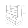 Organizador de Brinquedos e Livros Infantis Alves 100% Mdf (infantil Brinquedoteca Crianças) Woodcor - 3