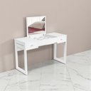 Ver imagem 2 de Escrivaninha Penteadeira com Espelho Multiuso Luanda Fenix:branco