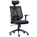 Ver imagem 1 de Cadeira de Escritório Presidente Executiva Office Aika F02 Tela Mesh Tecido Preto - Lyam Decor