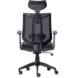 Cadeira de Escritório Presidente Executiva Office Aika F02 Tela Mesh Tecido Preto - Lyam Decor - 4