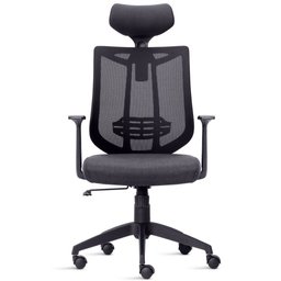 Cadeira de Escritório Presidente Executiva Office Aika F02 Tela Mesh Tecido Preto - Lyam Decor - 2