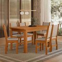 Ver imagem 1 de Conjunto Mesa de Jantar Bellagio 6 Cadeiras Clara Poliman