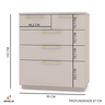 Comoda Multiuso Dubai 5 Gavetas - Vlr Móveis: Fendi - 4