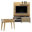 Ver imagem 1 de Estante Home Theater Star e Aparador Bellíssima Cinamomo Off White - Valdemóveis