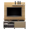 Ver imagem 3 de Estante Home Theater Star e Aparador Bellíssima Cinamomo Off White - Valdemóveis