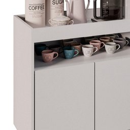Balcão Aparador Buffet Cantinho do Café 71cm Lice M24 Branco - Mpozenato - 6