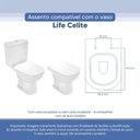 Ver imagem 3 de Tampa Vaso Sanitário Poliester Acrilico Life Branco para Bacia Celite