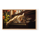 Ver imagem 2 de Quadro Decorativo N°42 115x70cm - Panorâmico Gato no Piano Luz Dourada - Rollflex