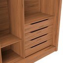 Ver imagem 5 de Guarda-roupa Casal com Espelho 3 Portas de Correr 8 Gavetas Montclair 275 Cm - Canella C/ Off White