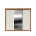 Ver imagem 6 de Guarda-roupa Casal com Espelho 3 Portas de Correr 8 Gavetas Montclair 275 Cm - Canella C/ Off White