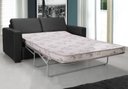 Ver imagem 2 de Sofá Cama Amsu Linho Preto Pés Amêndoa 200cm - 62458