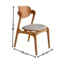 Ver imagem 4 de Mesa de Jantar Tokyo Tampo 180cm Madeira Laminado com 6 Cadeiras Celeste Gold Marrom/Luna/Cinamomo I