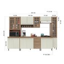 Ver imagem 4 de Cozinha Modulada Completa Fidelitá Paris 6 Peças 295cm 15 Portas 3 Gavetas com Tampo