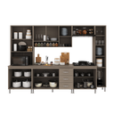 Ver imagem 3 de Armário de Cozinha Modulada Completa Fidelitá Paris 6 Peças 295cm 15 Portas 3 Gavetas com Tampo