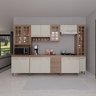 Cozinha Modulada Completa Fidelitá Paris 6 Peças 295cm 15 Portas 3 Gavetas com Tampo - 1