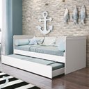 Ver imagem 2 de Cama Babá com Auxiliar Nuth Branco Fosco e 2 Colchões Physical - Reller Móveis
