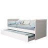 Cama Babá com Auxiliar Nuth Branco Fosco e 2 Colchões Physical - Reller Móveis - 1