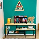 Ver imagem 4 de Rack de TV Style Industrial de Ferro e Madeira Natural e Preto