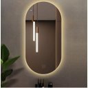 Ver imagem 4 de Espelho Lapidado Oval Iluminado com led quente - 60x80cm Woodglass