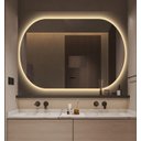 Ver imagem 2 de Espelho Lapidado Oval Iluminado com led quente - 60x80cm Woodglass