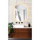 Ver imagem 3 de Espelho Lapidado Oval Iluminado com led quente - 60x80cm Woodglass