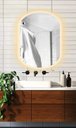 Ver imagem 3 de Espelho Lapidado Oval Iluminado com led quente - 60x80cm Woodglass