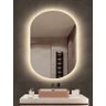 Espelho Lapidado Oval Iluminado com led quente - 60x80cm Woodglass - 1