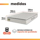 Ver imagem 3 de Colchão Casal Espuma D33 Pillow Top New Millenium 138x188x19cm Branco Hellen