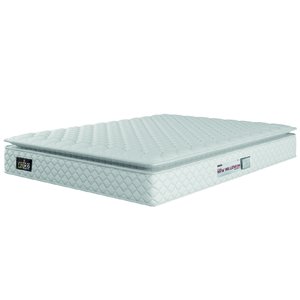 Colchão Casal Espuma D33 Pillow Top New Millenium 138x188x19cm Branco Hellen