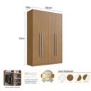 Ver imagem 6 de Guarda-Roupa Modulado 158cm com 4 Portas Cabideiros e Gavetas Integrato