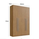 Ver imagem 3 de Guarda-Roupa Modulado 158cm com 4 Portas Cabideiros e Gavetas Integrato