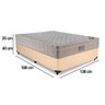 Cama Box Baú Casal Sintético + Colchão Ortobom Airtech Molas Ensacadas 138x188x65 Bege - 3
