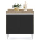 Ver imagem 7 de Armário de Cozinha Modulado de Canto 7 Peças Cp34 Balcão sem Tampo Castanho/preto - Lumil