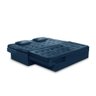 Sofá Cama King 5 Lugares 2,70m Agnes Suede Azul Rover & Beato - 3