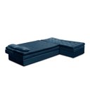 Ver imagem 4 de Sofá Cama King 5 Lugares 2,70m Agnes Suede Azul Rover & Beato