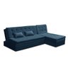 Sofá Cama King 5 Lugares 2,70m Agnes Suede Azul Rover & Beato - 2