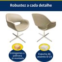 Ver imagem 5 de Poltrona Decorativa Eduarda Cor Fendi Base Alumínio