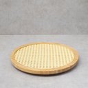 Ver imagem 5 de Tábua de Bambu Palhinha Indiana com Base Giratória 30cm Oikos Serve e Decora Mesa Bancada
